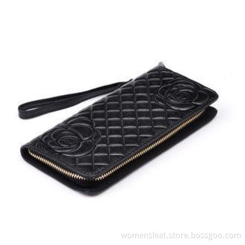 Elegant Ladies Genuine Leather Wallets for Women , Nylon Li